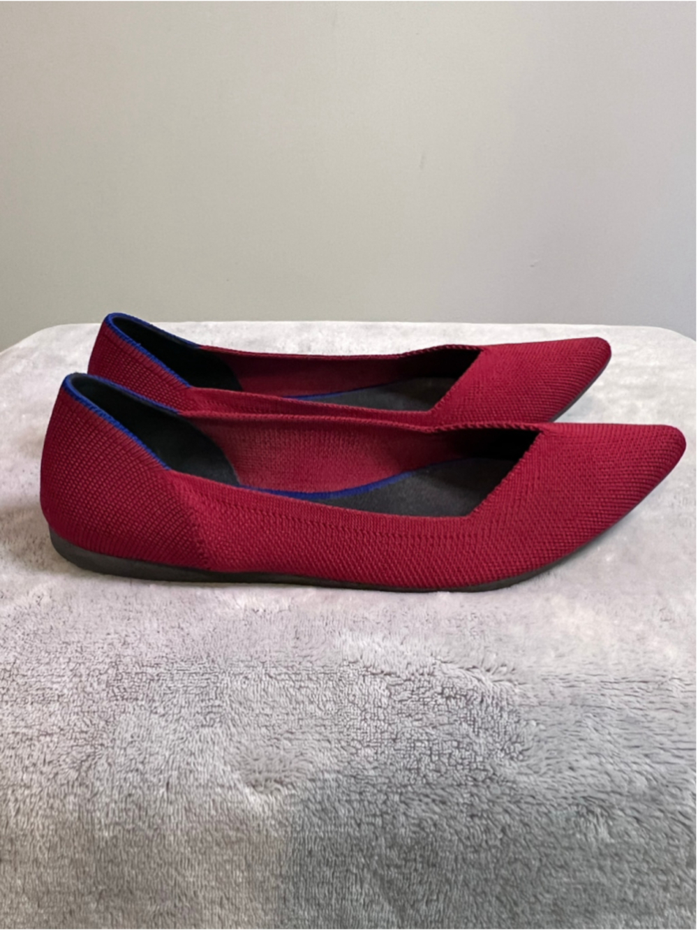 Rothy's Pointed Toe Flats Size 9 Red